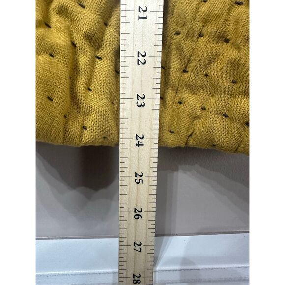 NWOT Neeru Kumar Rossi Quilted & Stitch Mustard Yellow Jacket Cardigan Women's L - Picture 10 of 11